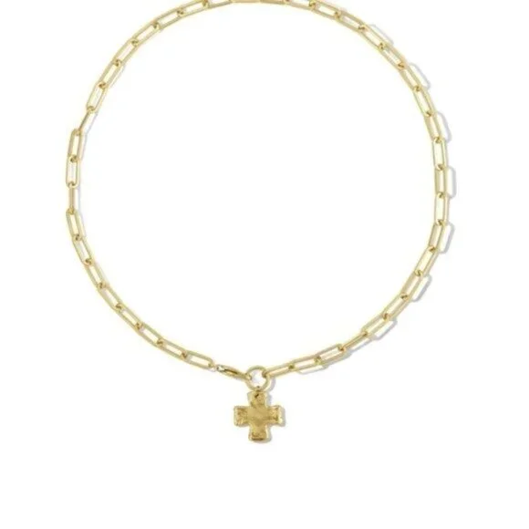 Cross Pendant Necklace Waterproof Chunky Gold Cross Necklace Layering Necklace - Picture 7 of 13